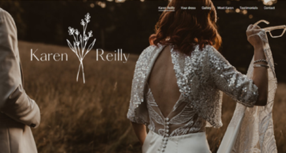 Karen Reilly website showing coaching services and contact information